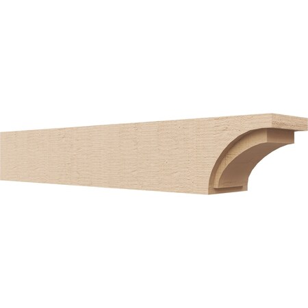 Ekena Millwork 4in. W x 4in. H x 24in. L Rivera Woodgrain TimberThane Rafter Tail, Primed Tan RFTUR04X04X24RIVRCPR